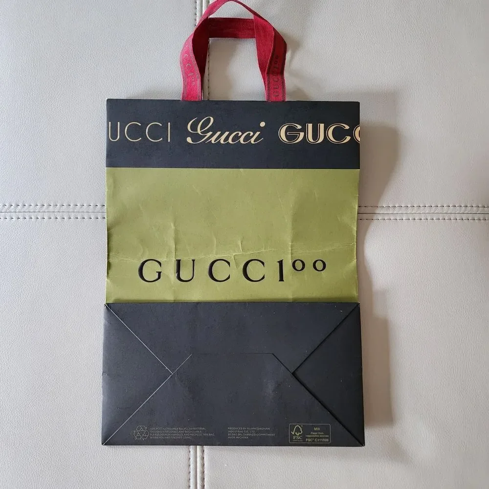 Gucci Green and Black Gift Bags